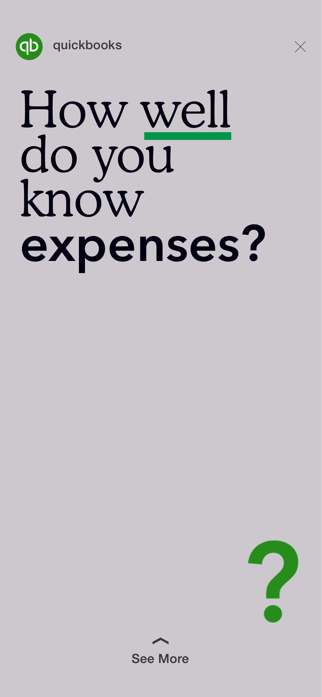 QuickBooks Instagram Stories — question 1